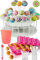 KIT COMPLET DE CONFECTION DE SUÇONS DE GÂTEAU - Moule à Gâteau en Silicone, 120 Bâtonnets de Sucette, Creuset (Confiserie & Chocolat) Stylo Déco, Sacs, Liens torsadés & Présentoir 3 Niveaux incluent