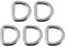 sourcing map 5Stk. Metall D-Ring 0.63(16mm) D-Ringe Schnalle für Hardware Taschen Gürtel DIY Zubehör Silber