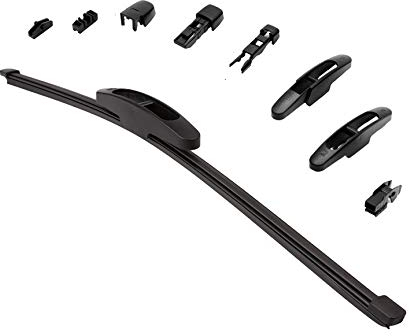35cm E-CLIP Heckwischer mit 8 UNIVERSAL ADAPTER Heck Scheibenwischer Heckwischblatt Heckscheibenwischer Wischblatt - Hallenwerk - (35cm - Tab N1)