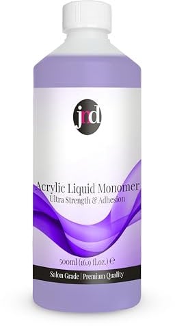 JND Acrylic Liquid Monomer Professional Salon Quality Acrylic Nails Extensions Nail Art (500ml, Purple)