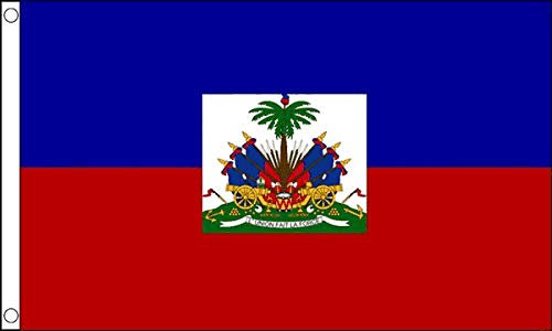 Bandiera piccola Haiti Crest - 100% poliestere con occhielli - FlagSuperstore©