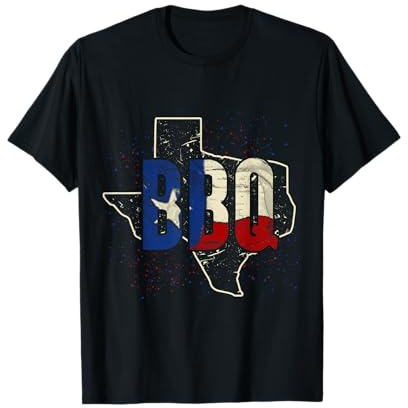 America Idea Regalo BBQ Bandiera Del Texas Maglietta