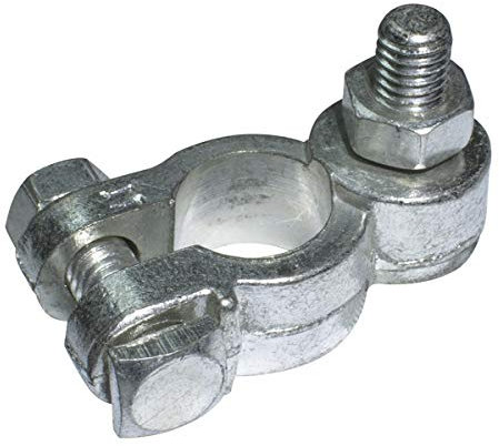 GTSE 2PCS Cargo Car Battery Terminal Clamps, Post Stud & Nut, 10mm, M10 Positive and Negative Pair
