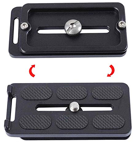 iShoot All-Metal 80mm Camera Quick Release Plate QS-80 with 1/4 Screw, Arca-Swiss Fit, Compatible with Canon, Nikon, Sony & More