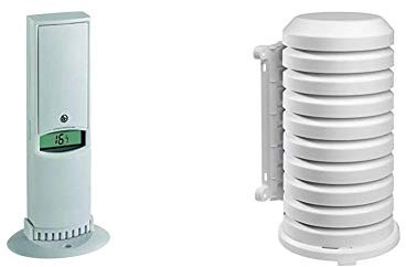 TFA Dostmann Temperatur/Feuchte-Sender, 30.3144.it, zum Hängen oder Stellen, inkl Batterien & Schutzhülle für Sender Artikel, 98.1114.02, leicht zu montieren, weiß
