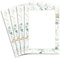 25 Briefbogen DIN A4 - Naturpapier in Creme - Rahmen mit Eukalyptus-Zweigen - 120 g/m² - 21,0 x 29,7 cm Briefpapier bedruckbar zum selbst Beschreiben ideal für Einladungen zu Hochzeit und Geburtstag