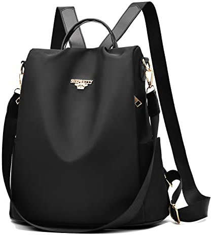 SPEEDEVE Damen Rucksack wasserdichte Anti-Diebstahl Schultertasche,8864-Schwarz