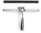 Shower Squeegee,Stainless Steel Shower Screen Wiper with Wall Mounted Adhesive Hook for Bathroom,Mirror,Window and Glass Cleaning,Include 1 Replacement Silicone Blade,12 Brushed Nickel.