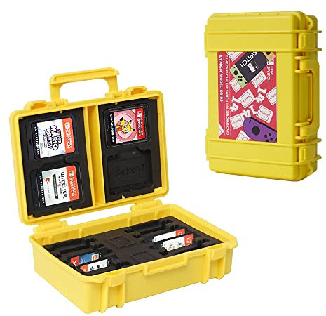 LYNCA Estuche para Tarjetas de Juego para Juegos de Nintendo Switch, Estuche Protector para Cartuchos de Juego, Caja de Almacenamiento portátil para Tarjetas de Juego, 16 Ranuras para Nino Switch