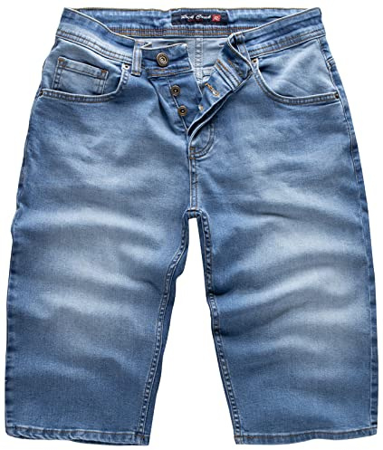 Rock Creek Herren Shorts Jeansshorts Denim Short Kurze Hose Herrenshorts Jeans Sommer Hose Lang Bermuda Hose RC-2359 Mittelblau W33