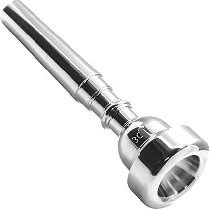 Biaundo Trompetenmundstück, versilbertes 3C Trompetenmundstück Messing Mundstück Ersatz Trompete Zubehör Instrumente Mundstück für Profispieler