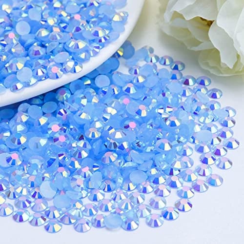 Briskbloom 2000 Stück 4 mm Kunstharz-Strasssteine, flache Rückseite, Gelee-Harz-Strasssteine für Tassen, Flaschen, Becher, Basteldekoration, lose glitzernde Diamantsteine