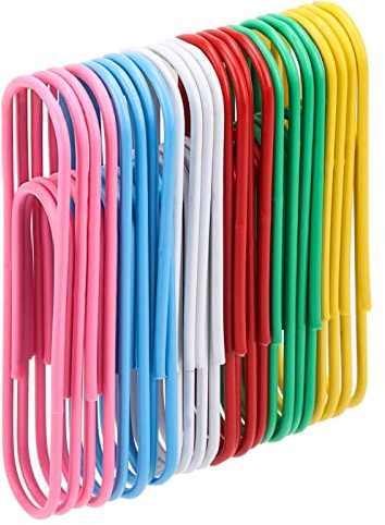 40 Pcs Jumbo Colored Large Paper Clips for School Office Personal Use (4 in)