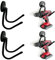 2 Pack Power Drill Organizer and Holder - Magnetic Tool Racks, Garage Tool Storage, Heavy Duty Large Magnet Utility Hooks with Rubber Coating, No Scratches
