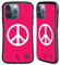 Head Case Designs Rosa Emblemi della Pace Cover Ibrida Compatibile con Apple iPhone 13 PRO