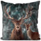VOID Hirsch REH Winter Kissenbezug Kissenhülle Polyester Weihnachten Deko Winter Outdoor Dekoration, Kissen Größe:50 x 50 cm