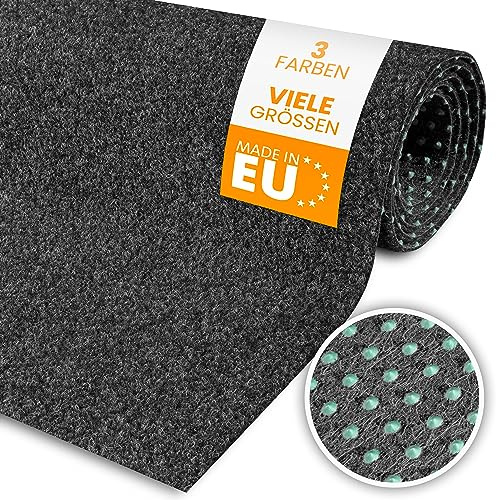 comflor Rasenteppich Outdoor für Balkon (Grau, 200x250) - Kunstrasen Meterware als Balkonbelag wasserfest & wetterfest - Kunstrasenteppich Outdoor & Indoor - Idealer Bodenbelag für den Balkon