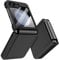 Doeshine for Samsung Galaxy Z Flip 5 Case with Back Screen Protector & Hinge Protection, Slim Fit Stylish Texture Non-Slip Hard Shockproof Protective Cover for Samsung Galaxy Z Flip 5 (Black)