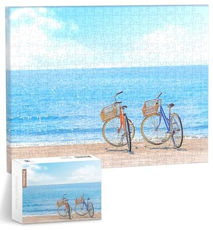 PieceRelax Canvas Wall Art Puzzles for Adults - Away from the City - Tranquil Summer Beach Unique Gift & Home Décor with Plastic Jigsaw Puzzle Artwork for Living Room Bedroom [HN1316]