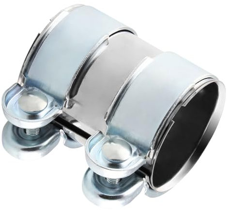 ALI2 60mmx95mm Colliers de Serrage pour Tuyaux d'Échappement,Collier de Serrage Silencieux Echappement Voiture en Acier Inoxydable,Raccord de Tuyau d'Échappement (60mmx95mm)
