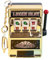 Glücksbringer-Spielautomatenbank mit rotierender Walze, Geburtstagskuchen-Dekor, Spielautomaten-Spielautomaten-Anhänger, Golden