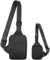 Hejo Sling Crossbody Bag, Umhängetasche Herren, Wasserdichte Brusttasche, Atmungsaktive Schultertasche für Herren Junge Frauen, Shoulder Chest Bag für Outdoor Wandern (Reines Schwarz, L)