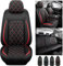 YJTYC Auto Schonbezüge für Jeep Renegade 2014-2024, Atmungsaktive Leder und Stoff Sitzbeüge Set Vorne und Hinten 5 Stück, Universell Autositzschoner,A(red)