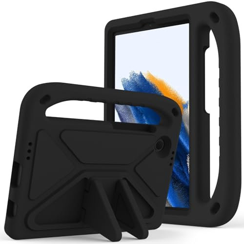 Eabhulie Tablet Case for Samsung Galaxy Tab A9 8.7 SM-X110 /SM-X115 Lightweight EVA Shockproof Handle Stand Cover, Kids Friendly Protective Case Black