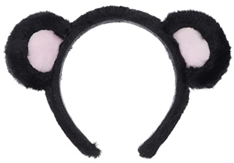 QianShi Niedliches Haarreif mit Bärenohren, Haarreif für Damen, zum Waschen des Gesichts, Make-up, Plüsch, Tierohren, Haarreifen, Valentinstag, Cosplay, Requisiten, Weihnachten, Party, Kostümzubehör