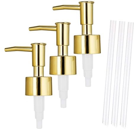 Barlone 3 Stück Pumpkopf, Pumpspender, Seifenspender Ersatzpumpe für 25 mm Gewinde Flasche, Kunststoff Pumpe für Küche, Badezimmer, Hotels