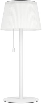 Eglo Lampada solare da tavolo Scordiano, a batteria, per esterni, con interruttore a tirante, senza fili, in acciaio e plastica bianca, colore luce: bianco caldo/bianco freddo, IP44