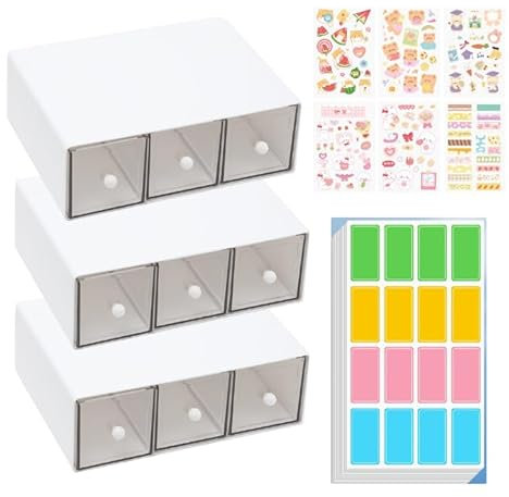 3Packs Teebeutel Kunststoff Organizer, Teebox mit 3 Schubladen Stapelbar Teebeutelboxen aus Kunststoff, Teebeutel Aufbewahrung Teebox Teehalter Küchen Organizer für Schminktisch Kaffeepads Zucker