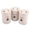 FINE STAR 3pcs Round and Square Plastic Tea Coffee Sugar Storage Airtight Kitchen Canister Jars Pots (Round Pink)