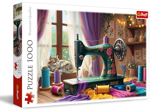 Trefl – Meine Schneiderei – Puzzle mit 1000 Teilen – Puzzle mit einem Schneiderei-Stand, für Erwachsene und Kinder ab 14 Jahren