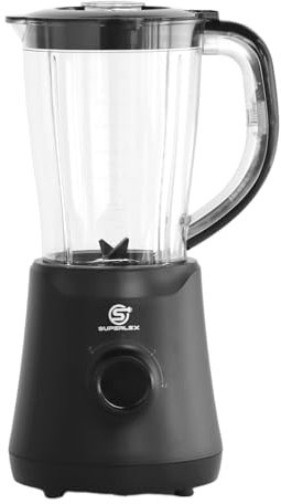 SUPERLEX 500W Blender with 1.5L Plastic Jug, 2 Speeds + Pulse Function, Stainless Steel Blades - Powerful Kitchen Blender for Smoothies, Shakes & Sauces - Dishwasher Safe Parts