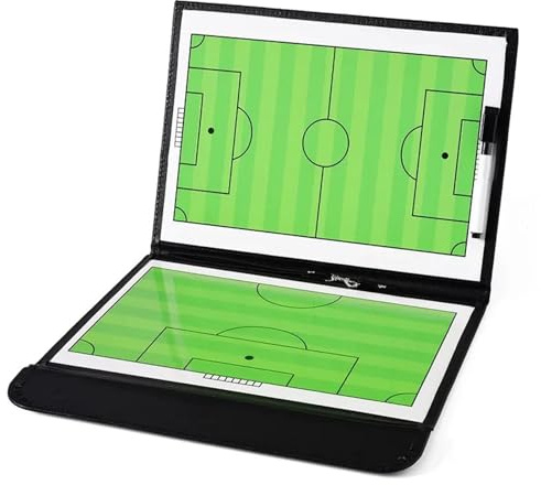 Magnetisches Fußball-Trainingstafel, faltbares Strategie-Klemmbrett | inklusive Marker, Spielermagnete, langlebiges tragbares Design für Fußballtraining, Spielplanung oder Teammanagement