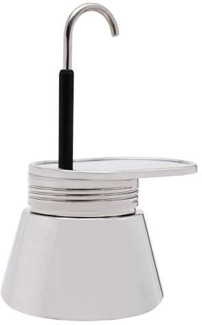 Dettchan Macchina da caffè argento, 200 ml, macchina da caffè monotubo, per casa, caffè all'aperto, 14 x 20,5 cm