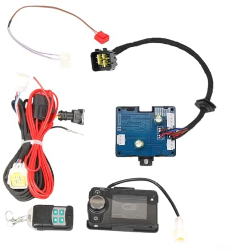 5KW Diesel-Luftheizung mit LCD-Schalter und Fernbedienung,für 12V/24V Fahrzeugen, Bluetooth-Steuerung für Standheizung im Auto, inklusive Controllerplatine und Kabelsatz(24V)