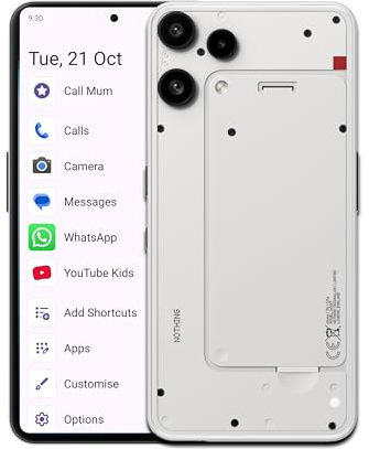 OtherPhone The Child-Safe Smartphone | Harmful Content Blocking Across All Apps | Parental Controls | Location Tracking | Developed with Mumsnet | Built on Nothing 3(a) Lite (White)