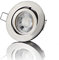 lambado® Premium LED Spot 230V Edelstahl gebürstet - Hell & Sparsam inkl. 5W GU10 Strahler warmweiß - Moderne Beleuchtung durch zeitlose Einbaustrahler/Deckenstrahler