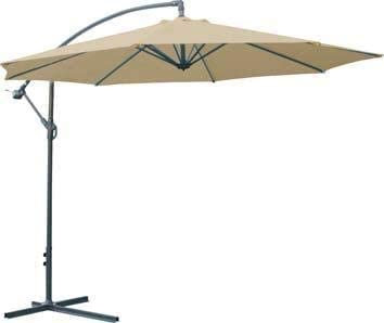 DOMUS - Sombrilla de Acero P.Lateral Banana Poly Crudo, 3 x 3 m