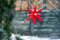 Novaliv Weihnachtsstern Dekostern 40cm ROT für AUSSEN Kabel mit Trafo & Timerfunktion 3D Stern 18 Zackig Leuchtstern Weihnachtslicht Winterbeleuchtung 3D Stern Weihnachtslicht Xmas Lights