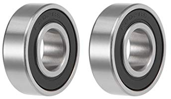 sourcing map 2 Stück Rillenkugellager 6202-2RS Z2 Doppelt Geschirmt Kohlenstoffstahl 15mm X 35mm X 11mm