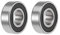 sourcing map 2 Stück Rillenkugellager 6202-2RS Z2 Doppelt Geschirmt Kohlenstoffstahl 15mm X 35mm X 11mm