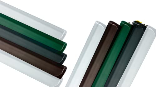 UINCLU Panneau de clôture en PVC transparent - Lot de 24 bandes brise-vue avec rails de serrage - Résistant aux intempéries et UV - Pour clôtures à double fil, simple ou grillages - Facile à installer