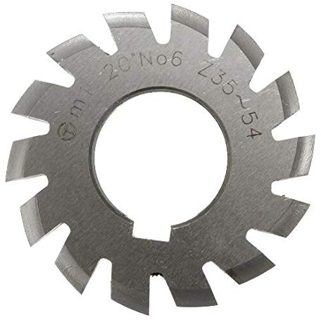 WEKOW 1PCS Modul 1 PA20 Bohrung 22 Mm # 1-8 HSS Involute Zahnradfräser Zahnradfräser (#6)