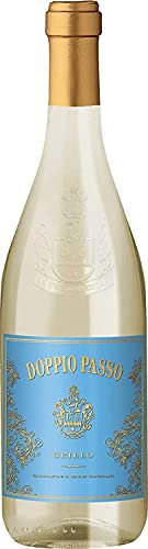 Doppio Passo Grillo Sicilia Weißwein italiensicher Wein halbtrocken DOC Italien I Versanel Paket (1 Flasche)