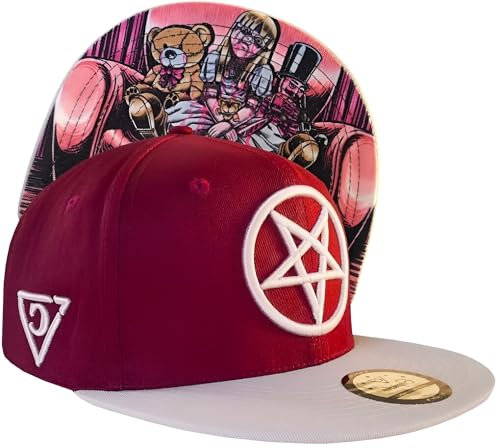 Capiche [99+ VARIATIONEN] Snapback Cap - Kappe - Baseball - Mütze - Herren - Dunkelrot - Verflucht - Spielzeug - Puppen - Eng - [Cursed] Cursed Doll