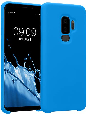kwmobile Handyhülle für Samsung Galaxy S9 Plus Hülle - Case Silikon - Kabelloses Laden - Schutzhülle Cover in Strahlend Blau