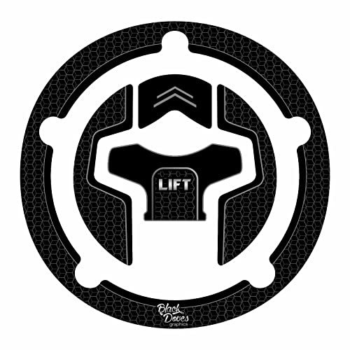 Adesivo Resinato Tappo Serbatoio Compatibile con moto SUZUKI 2017-2020 e V-strom 650 1000 1050 (Nero-grigio)